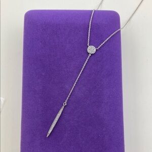 💛 Elegant 18k White Gold Plated Crystal Necklace